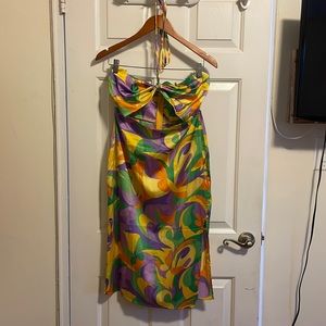 Weworewhat DANIELLE BERNSTEIN - THE HALTER DRESS IN MULTI